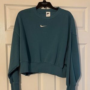 Nike girl Blue Cropped Hoodie